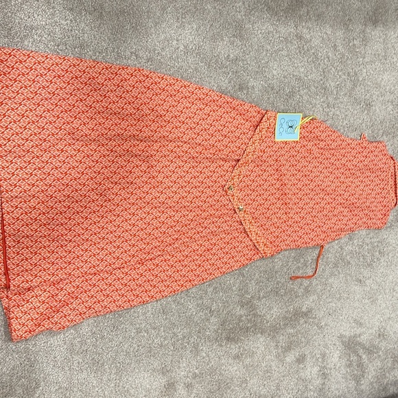 Sleeveless Red Patterned Dress - Picture 4 of 4
